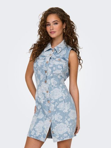 Mini Denim Dress With Pattern - ONLY - Modalova