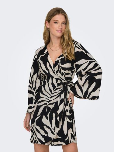 Mini V-neck Dress With Pattern - ONLY - Modalova