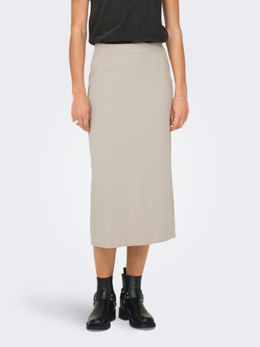 Midi Skirt With Slit At Back - ONLY - Modalova