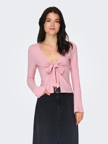 V-neck Top With Bow Detail - ONLY - Modalova
