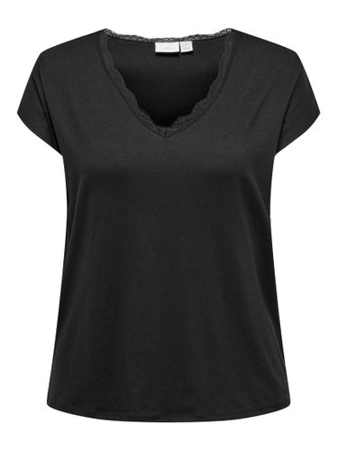 Curvy V-neck Top With Lace - ONLY - Modalova