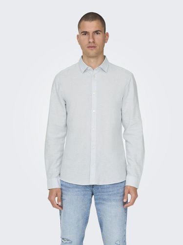 Slim Fit Linen Shirt - ONLY & SONS - Modalova