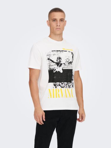 O-hals T-shirt With Print - ONLY & SONS - Modalova
