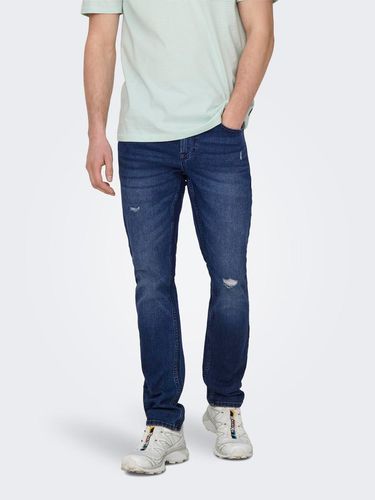 Slim Fit Mid Rise Jeans - ONLY & SONS - Modalova