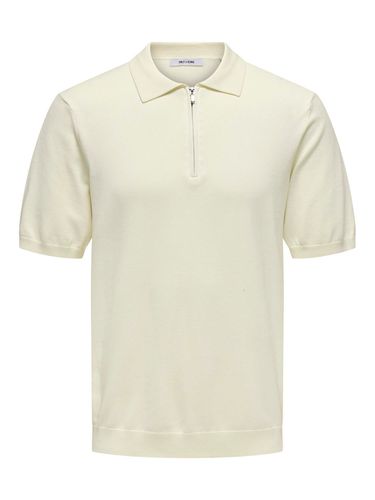 Knit Polo With Half Zip - ONLY & SONS - Modalova