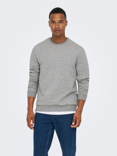 Regular Fit O-Neck Sweatshirt - ONLY & SONS - Modalova