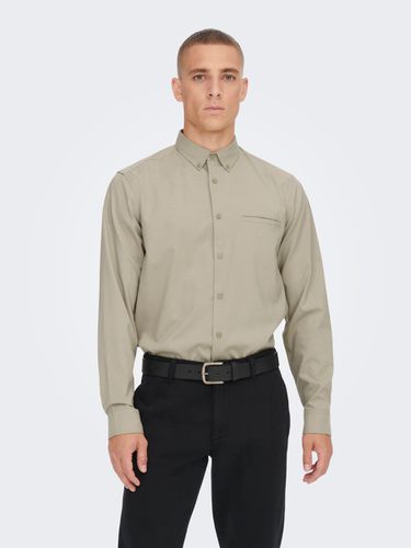 Regular Fit Solid color shirt - ONLY & SONS - Modalova