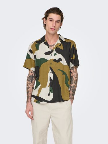 Regular fit camo shirt - ONLY & SONS - Modalova