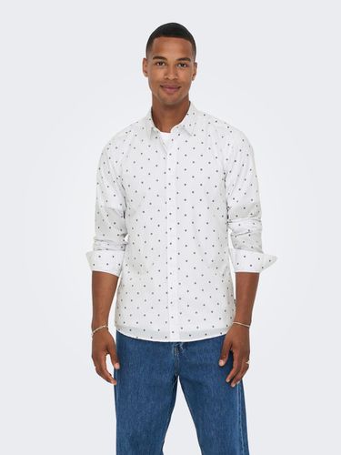 Slim fit dotted shirt - ONLY & SONS - Modalova