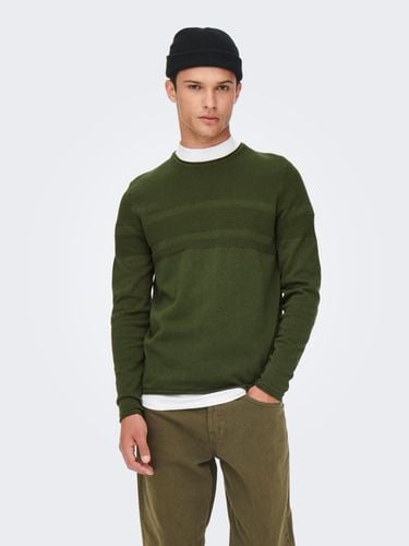 Solid color knitted pullover - ONLY & SONS - Modalova
