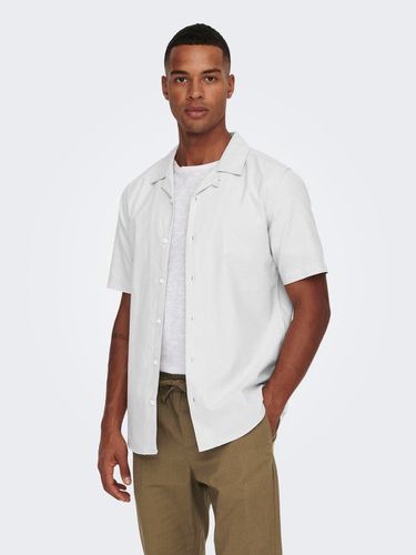 Camisas Corte slim Cuello cubano - ONLY & SONS - Modalova