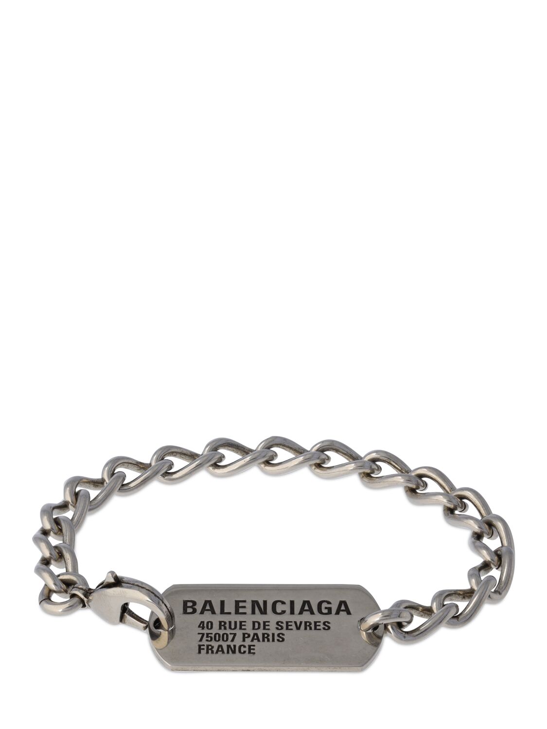 Logo Tag Brass Chain Bracelet - BALENCIAGA - Modalova