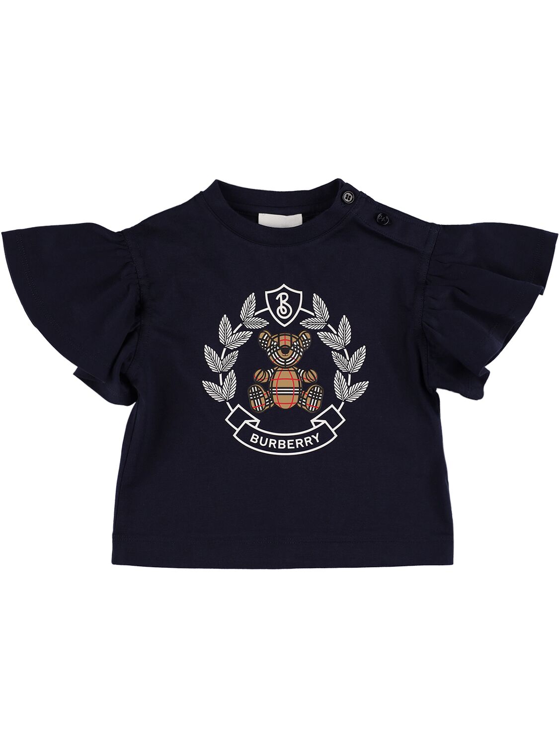 Niña Camiseta De Jersey De Algodón Con Logo 12m - BURBERRY - Modalova