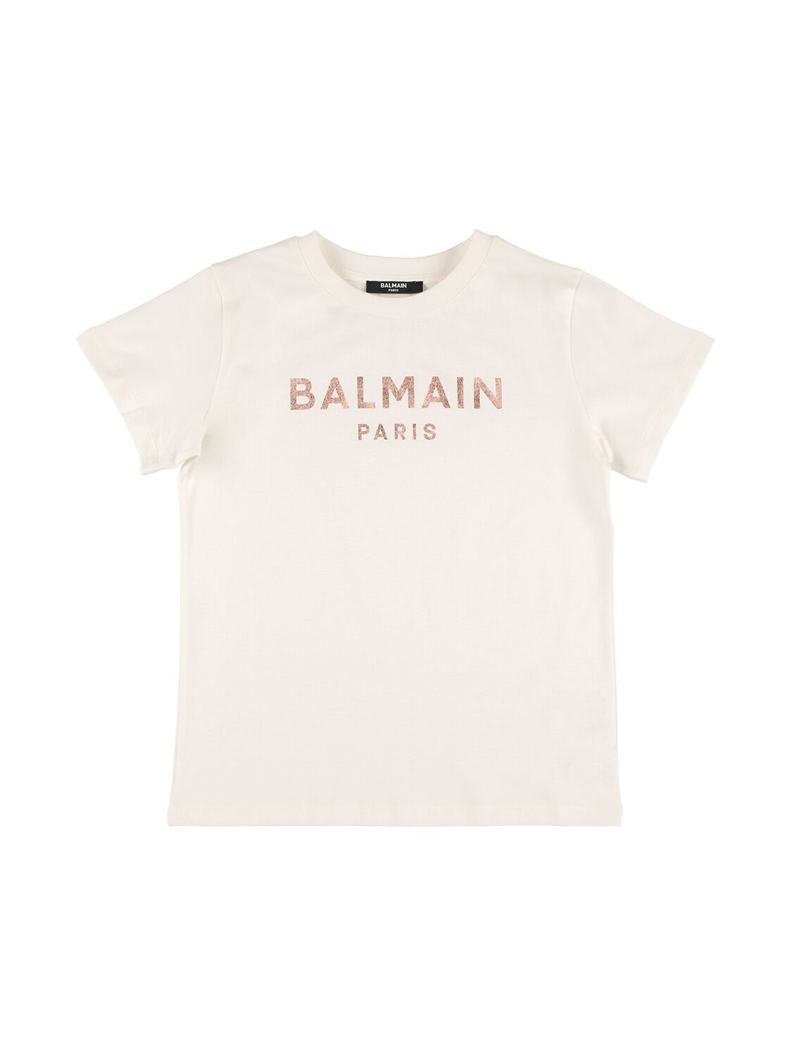 Niña Camiseta De Jersey De Algodón Orgánico Con Logo 10a - BALMAIN - Modalova