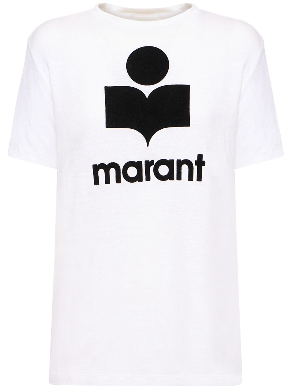 Zewel Printed Linen T-shirt - MARANT ETOILE - Modalova
