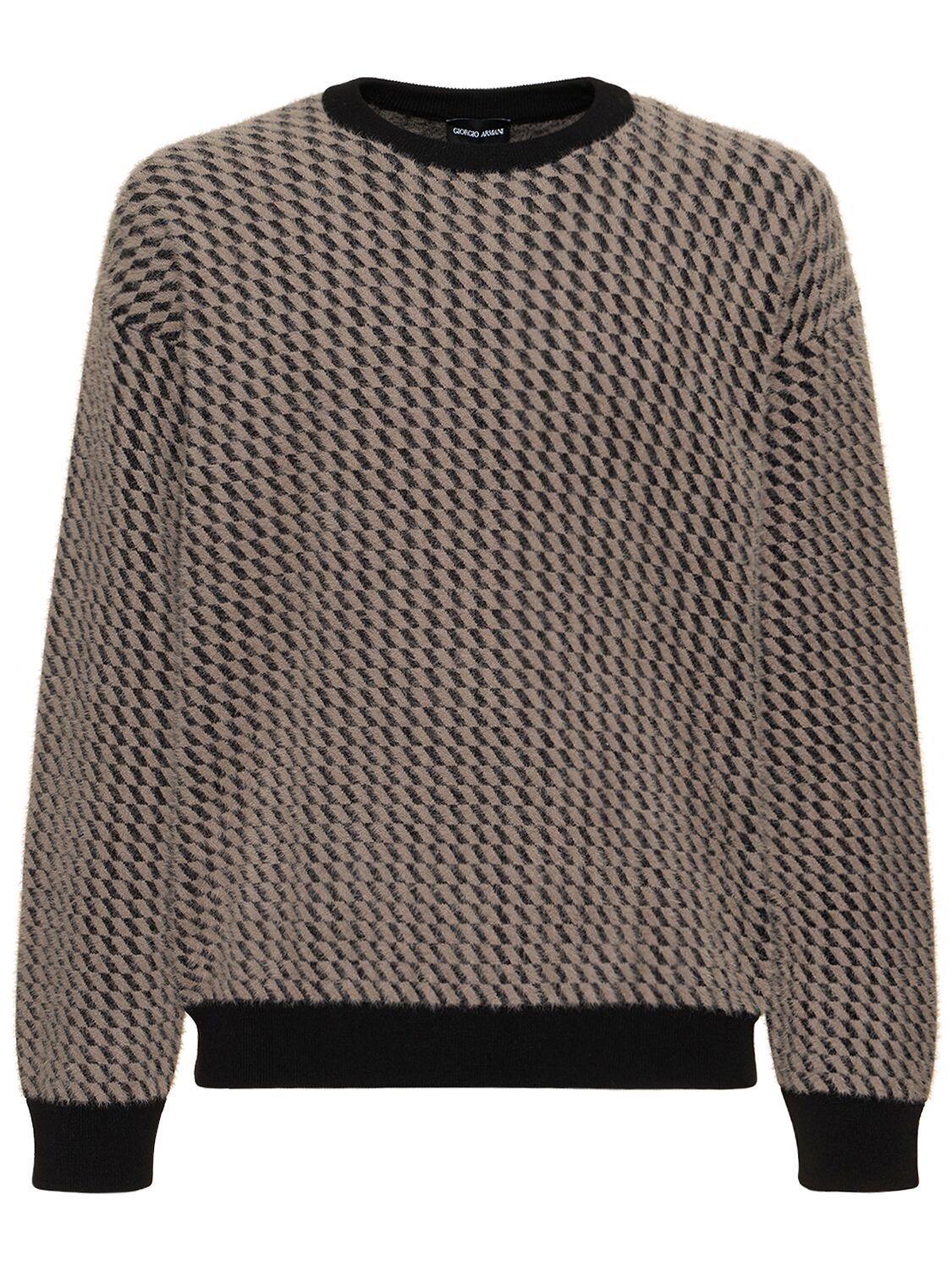 Sweater Aus Wollmischjacquard - GIORGIO ARMANI - Modalova