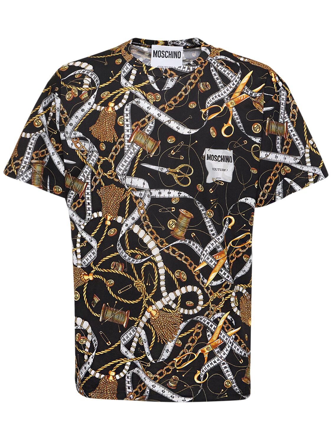 Hombre Camiseta De Algodón Orgánico Estampado S - MOSCHINO - Modalova
