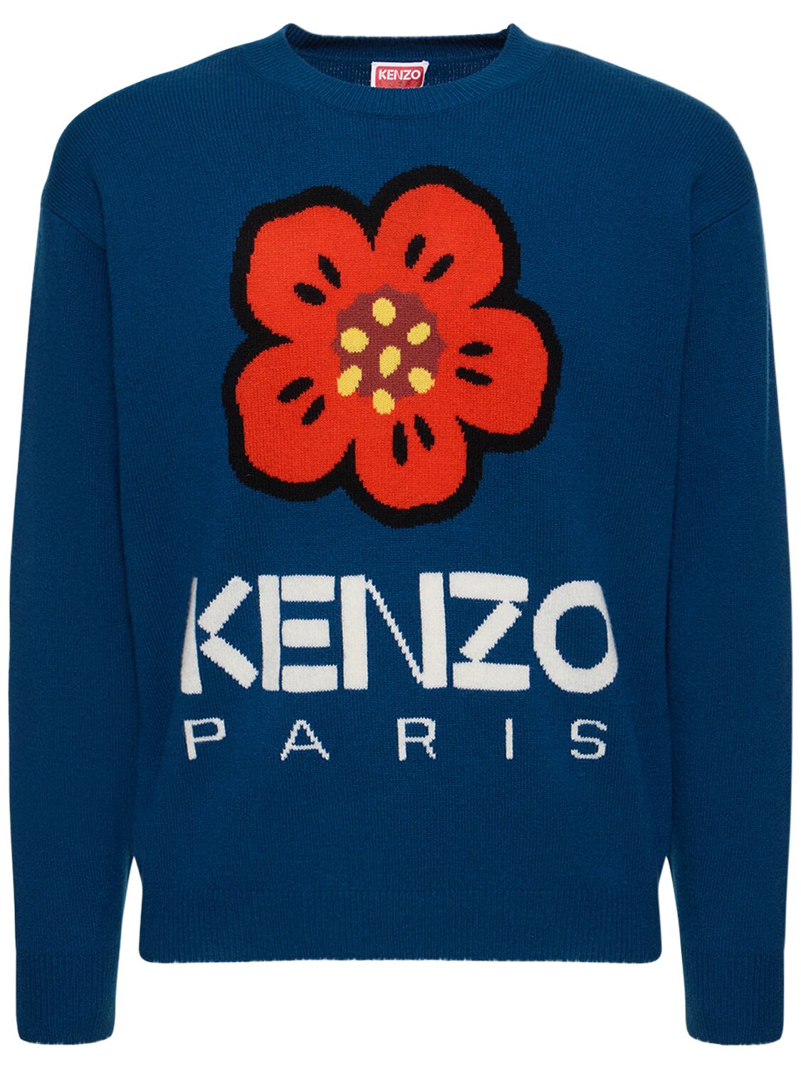 Sweater Aus Wollstrick Mit Logo „boke“ - KENZO PARIS - Modalova