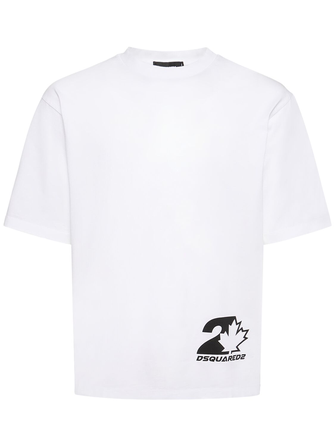 T-shirt Loose Fit In Jersey Di Cotone Con Stampa - DSQUARED2 - Modalova
