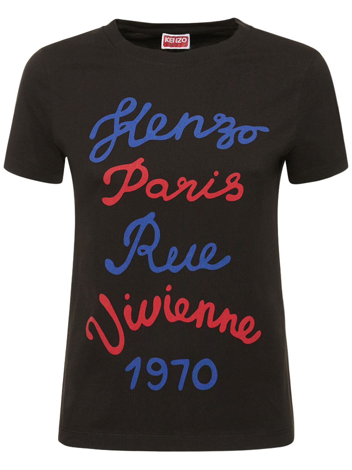 Classic Graphic Cotton T-shirt - KENZO PARIS - Modalova