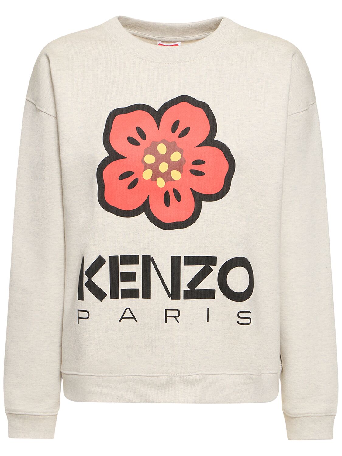 Felpa In Jersey Di Cotone Con Logo - KENZO PARIS - Modalova