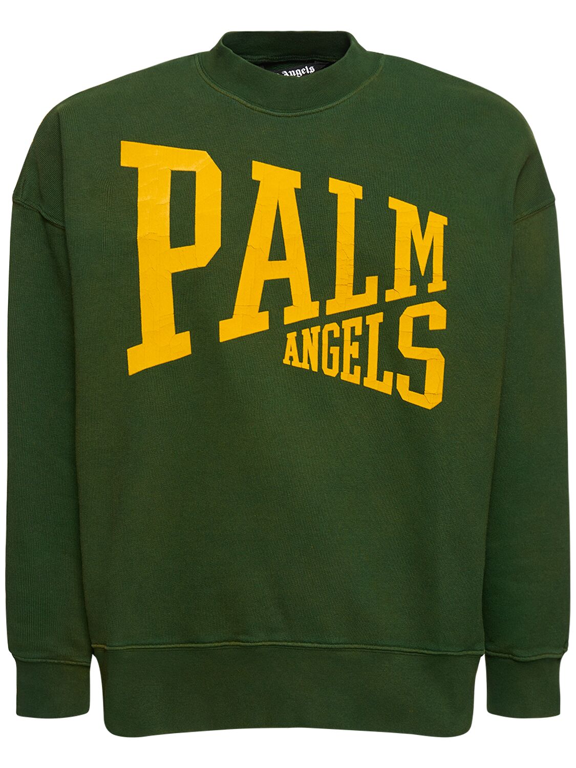 College Cotton Crewneck Sweatshirt - PALM ANGELS - Modalova