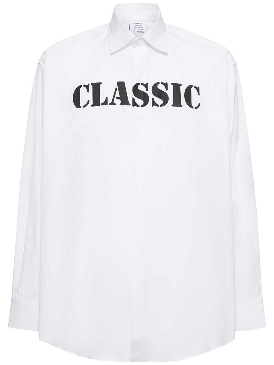 Camicia Classic Shirt In Popeline Di Cotone - VETEMENTS - Modalova