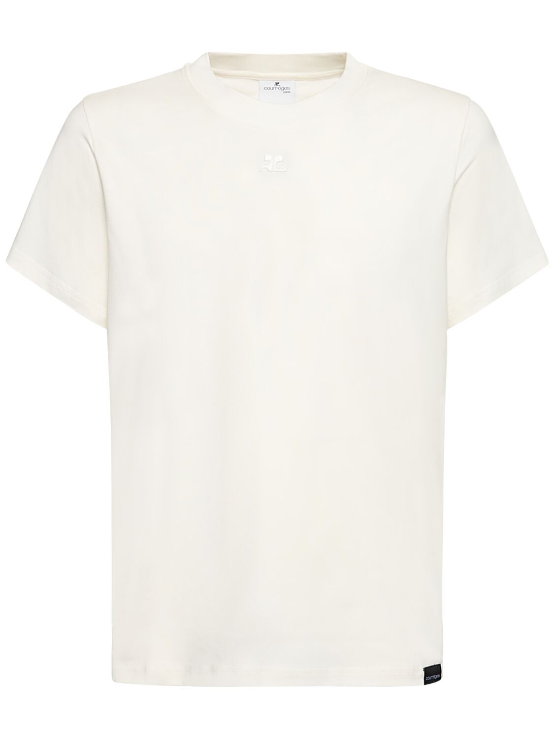 Logo Cotton Jersey T-shirt - COURREGES - Modalova