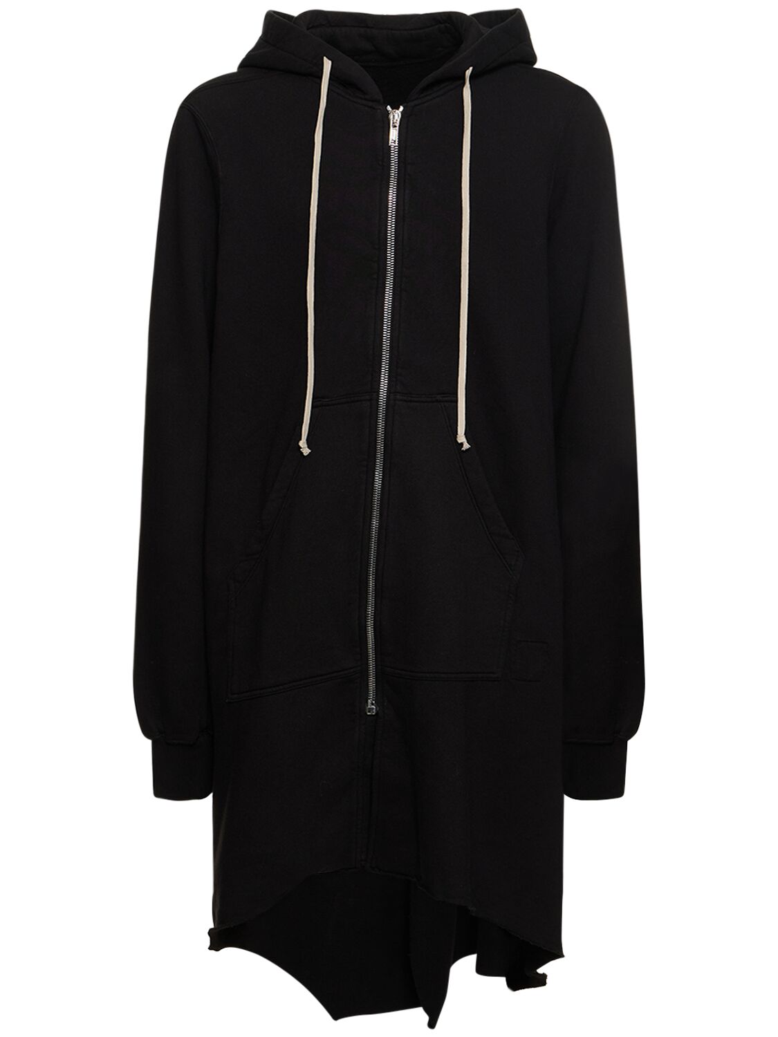 Hooded Fishtail Zipped Sweatshirt - RICK OWENS DRKSHDW - Modalova