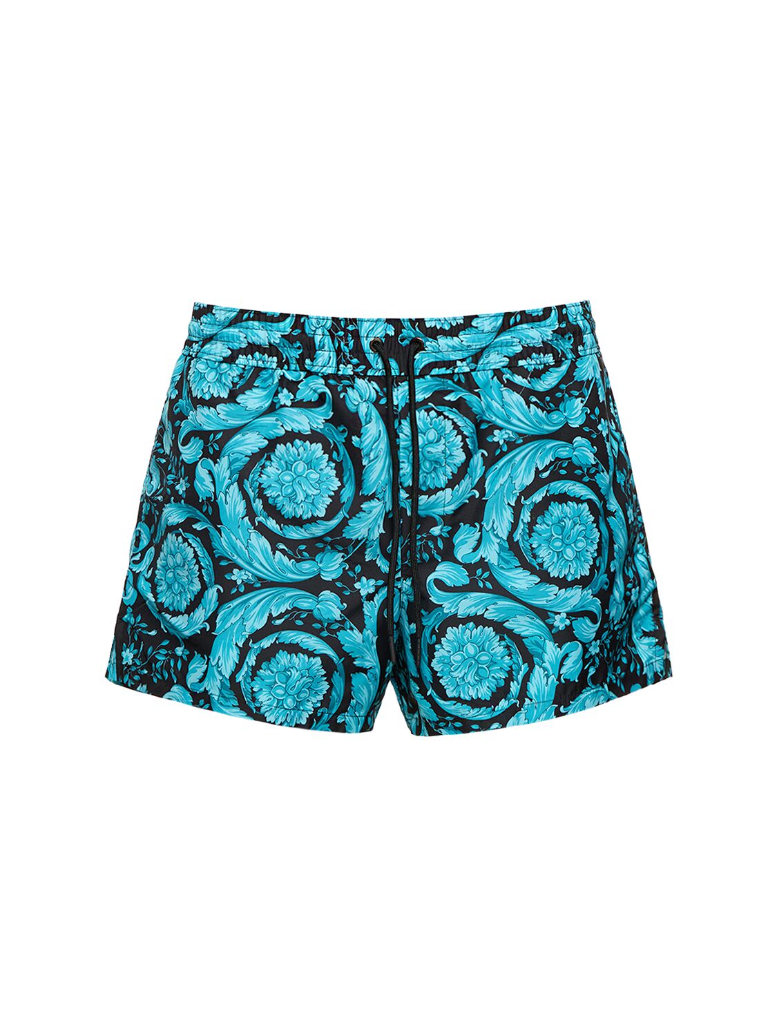 Barocco Printed Nylon Swim Shorts - VERSACE - Modalova
