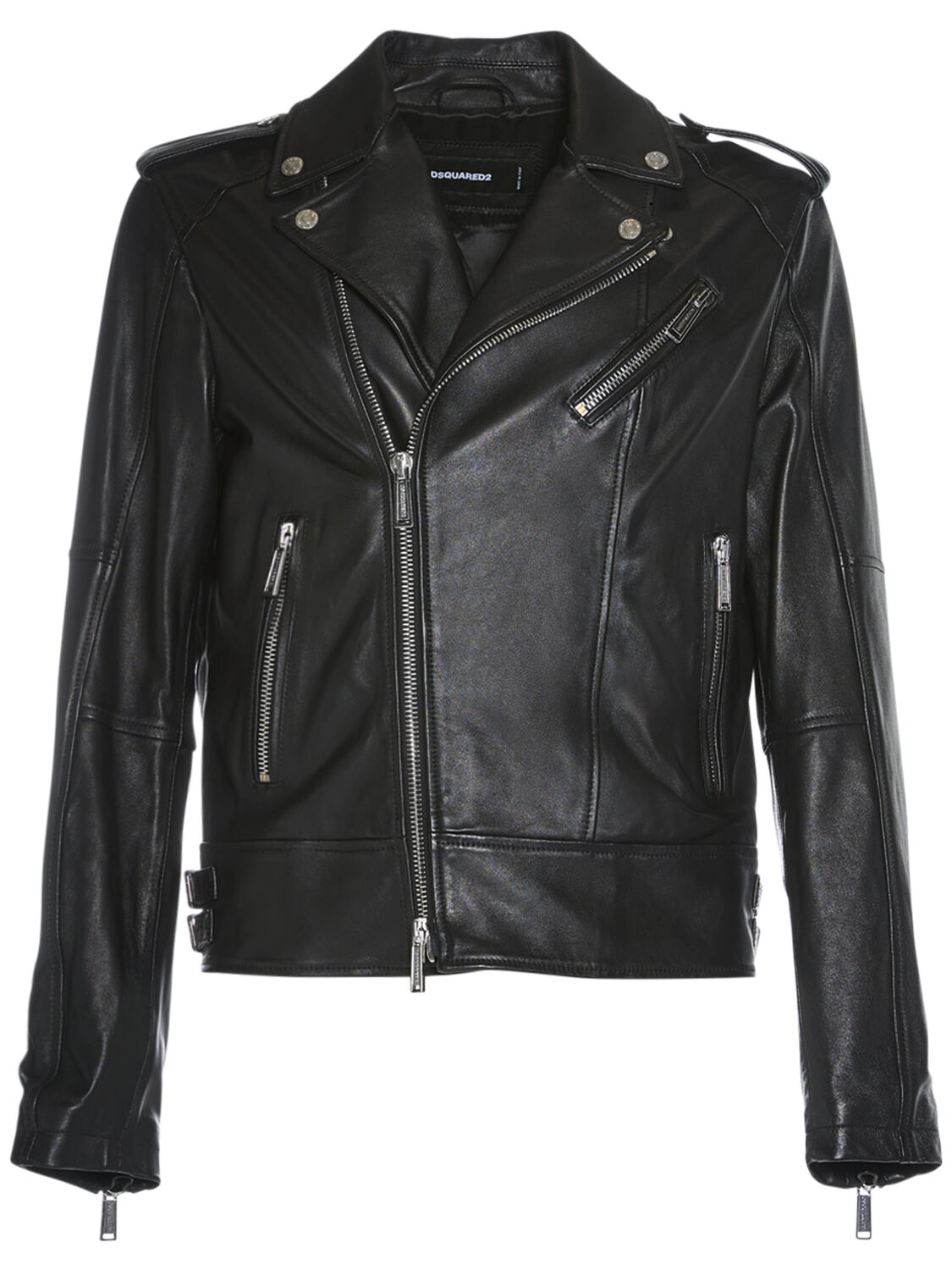 Kiodo Leather Zip Jacket - DSQUARED2 - Modalova