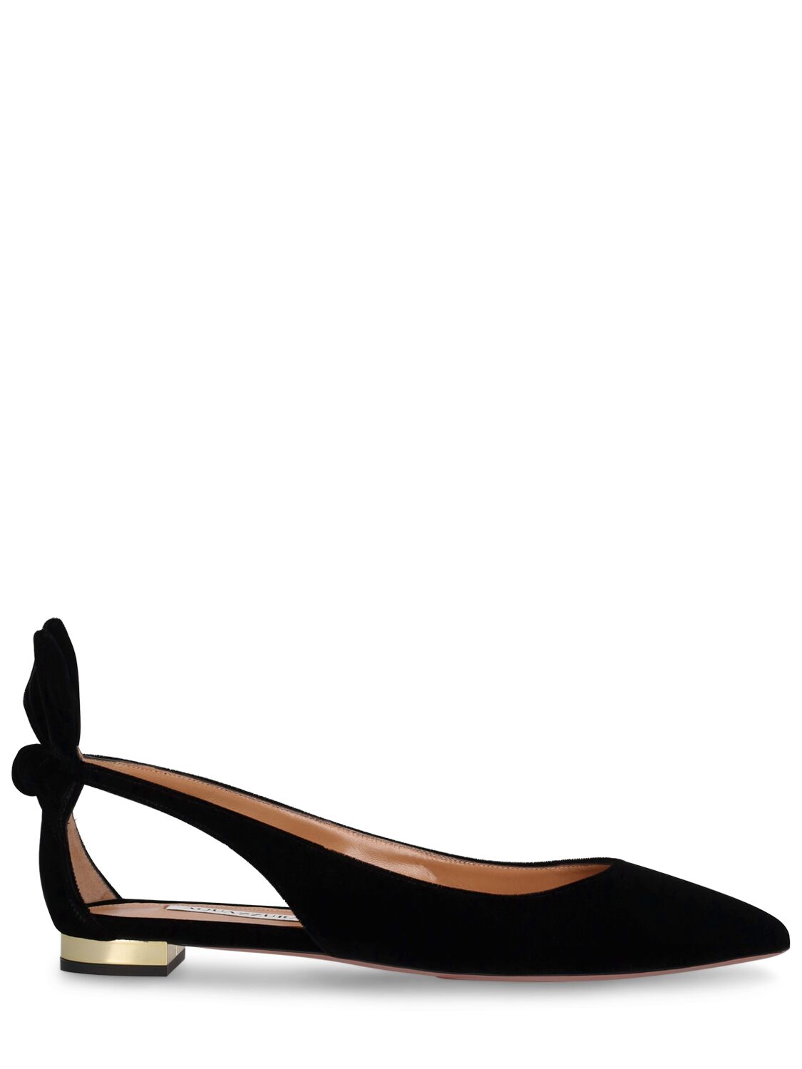 Mujer Zapatos Planos De Terciopelo 10mm 37 - AQUAZZURA - Modalova