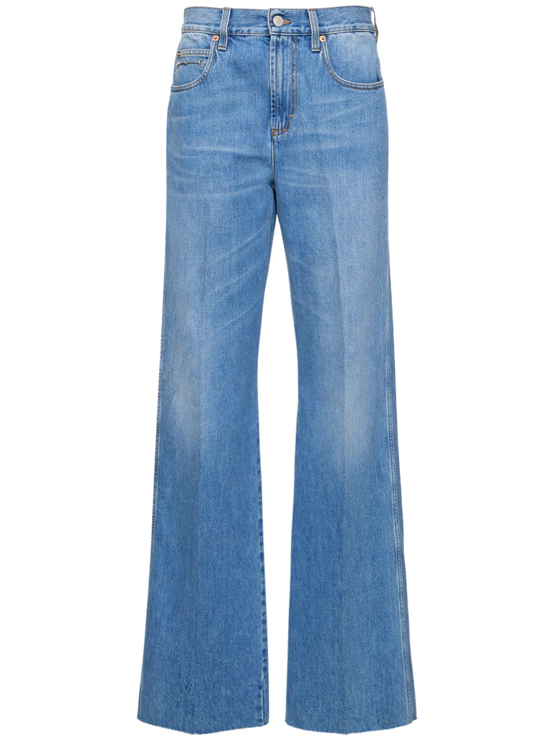 Jeans In Denim Di Cotone Washed - GUCCI - Modalova