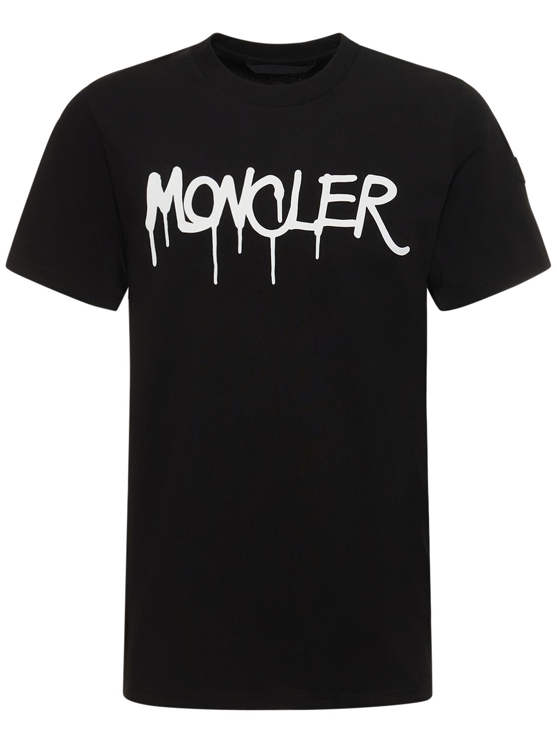 Logo Detail Heavy Cotton T-shirt - MONCLER - Modalova