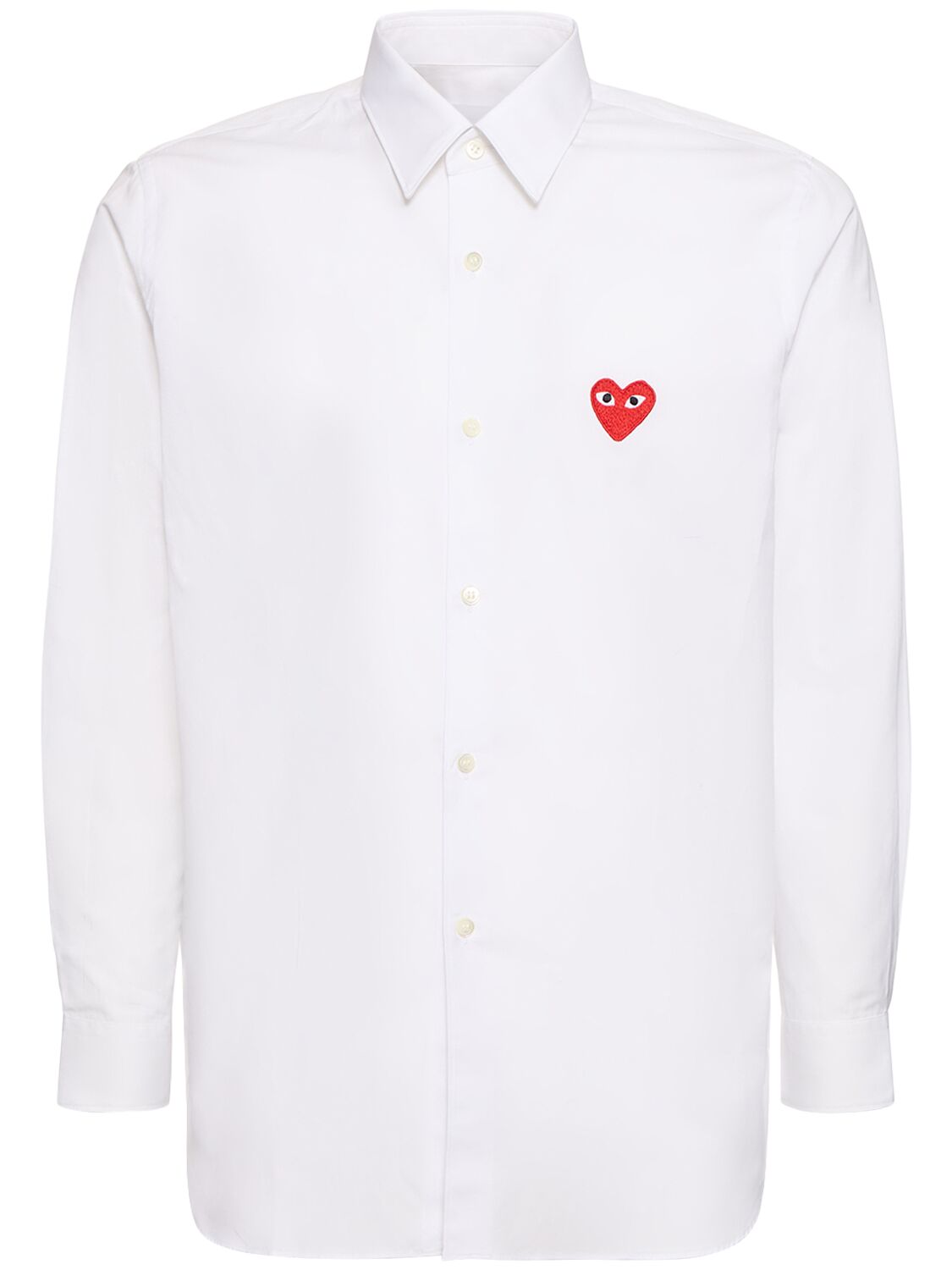 Heart Patch Cotton Shirt - COMME DES GARÇONS PLAY - Modalova