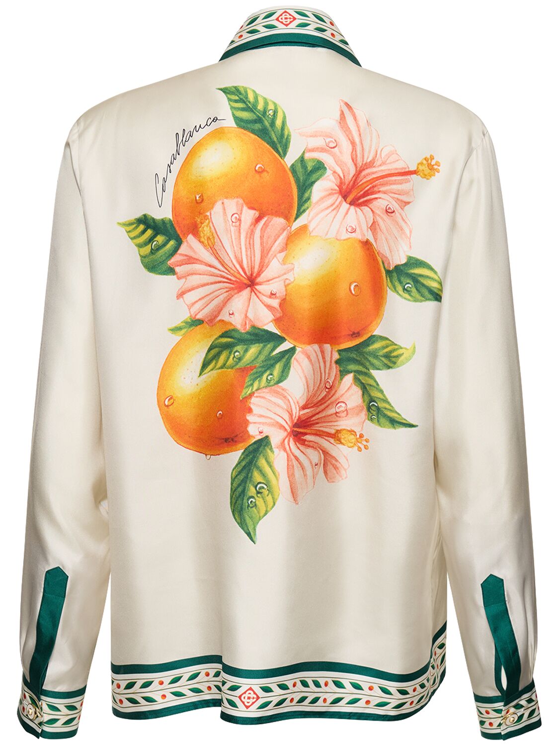Oranges En Fleur Printed Silk Shirt - CASABLANCA - Modalova