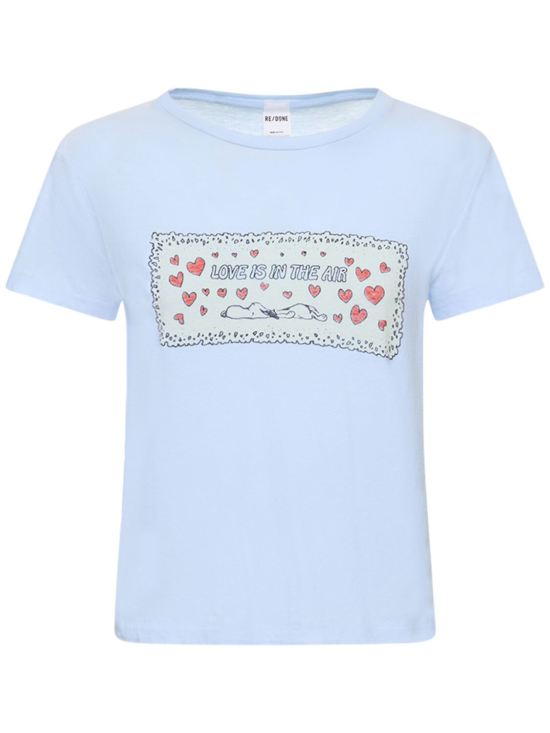 Classic Snoopy Love Cotton T-shirt - RE/DONE - Modalova