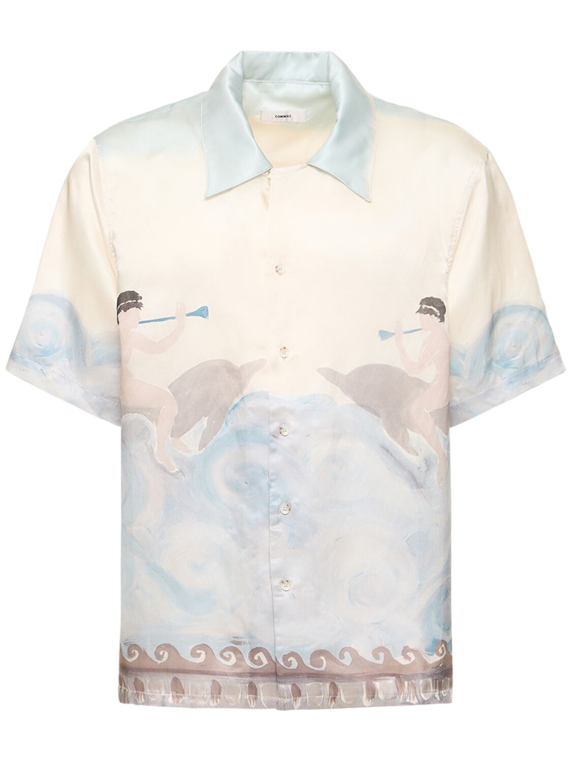 Ocean Print Boxy S/s Shirt - COMMAS - Modalova