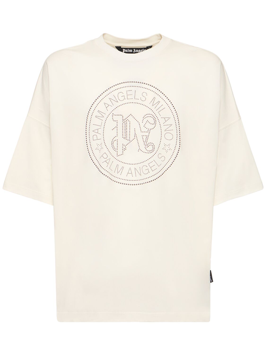 T-shirt Milano Stud In Cotone - PALM ANGELS - Modalova