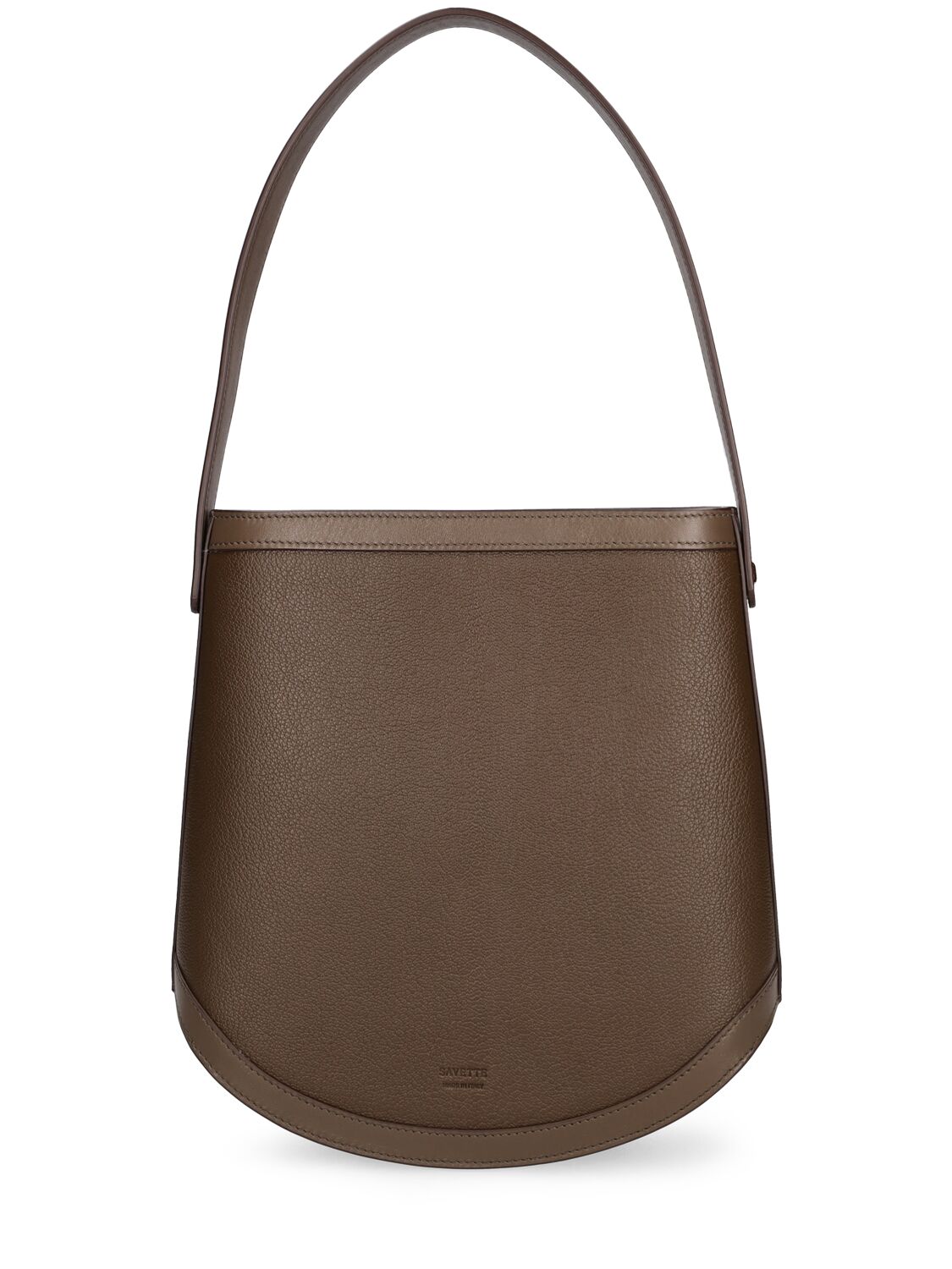 The Large Bucket Leather Shoulder Bag - SAVETTE - Modalova