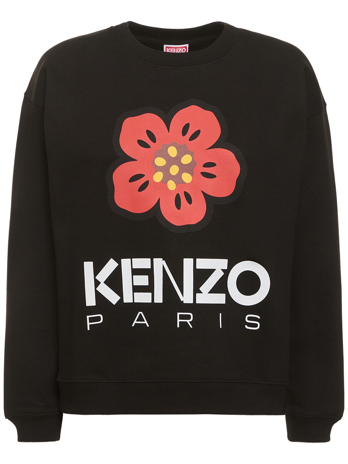 Boke Flower Brushed Cotton Sweatshirt - KENZO PARIS - Modalova