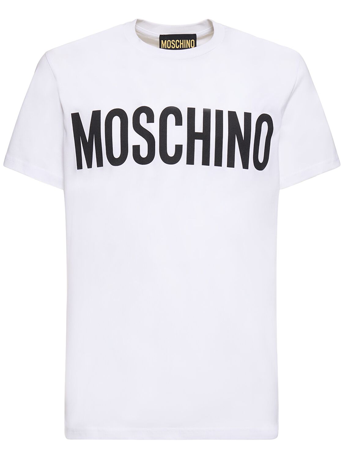 T-shirt Aus Baumwolle Mit Logodruck - MOSCHINO - Modalova