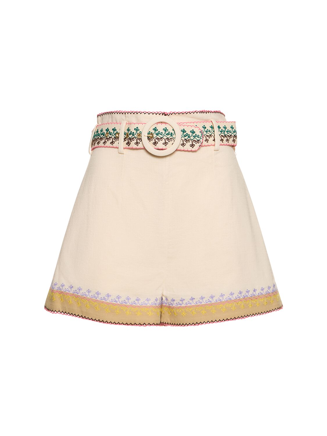 August Embroidered Cotton Shorts - ZIMMERMANN - Modalova