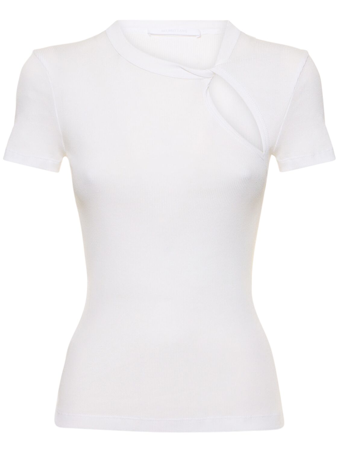 Mujer Camiseta De Algodón Jersey Con Aberturas Xs - HELMUT LANG - Modalova