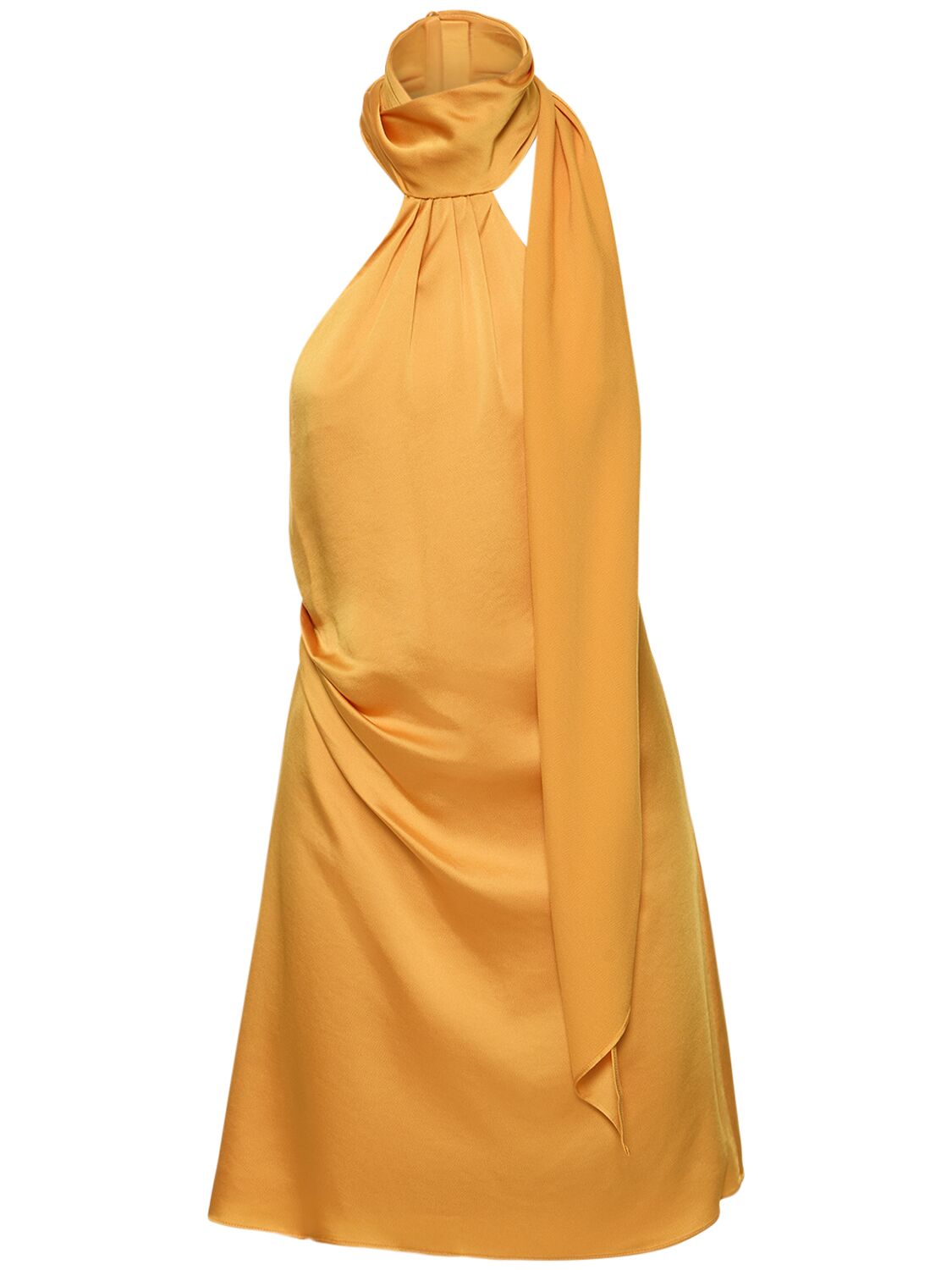Jade Draped Satin Mini Dress W/scarf - SIMKHAI - Modalova