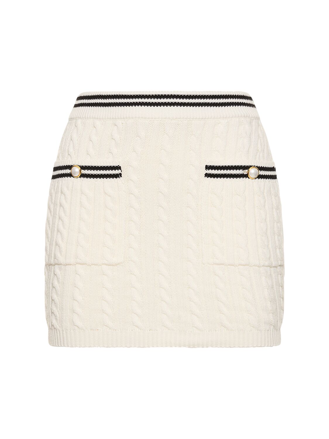 Cotton Blend Knit Mini Skirt - ALESSANDRA RICH - Modalova