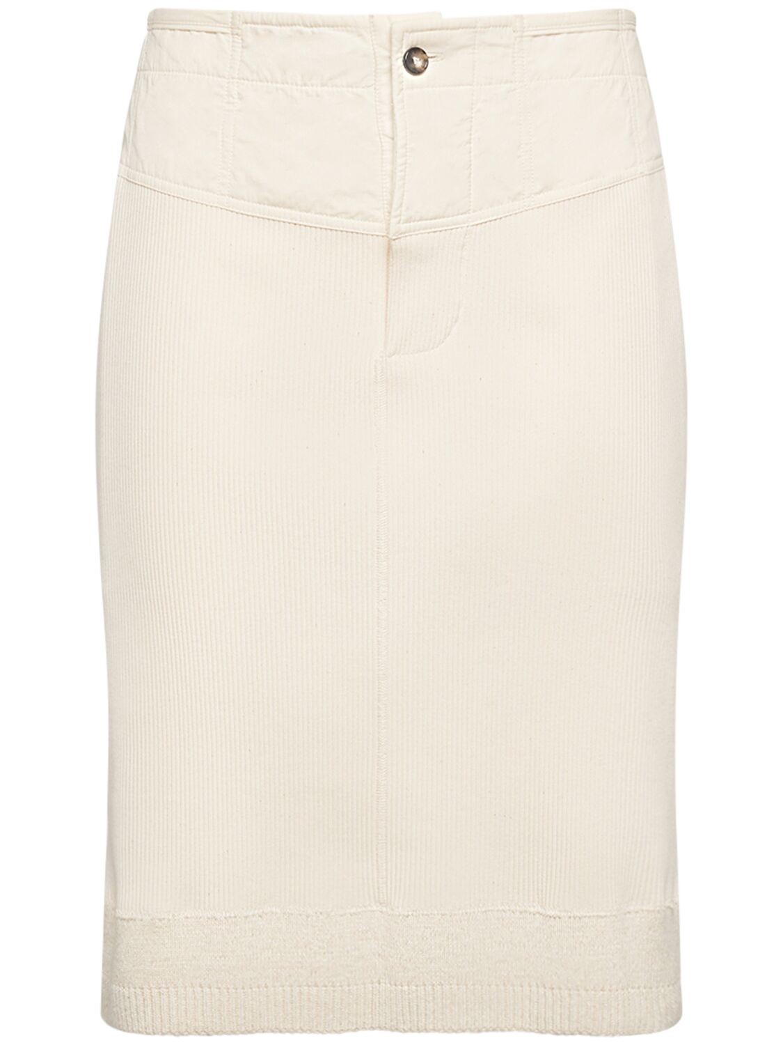 Compact Cotton Rib Jersey Skirt - BOTTEGA VENETA - Modalova
