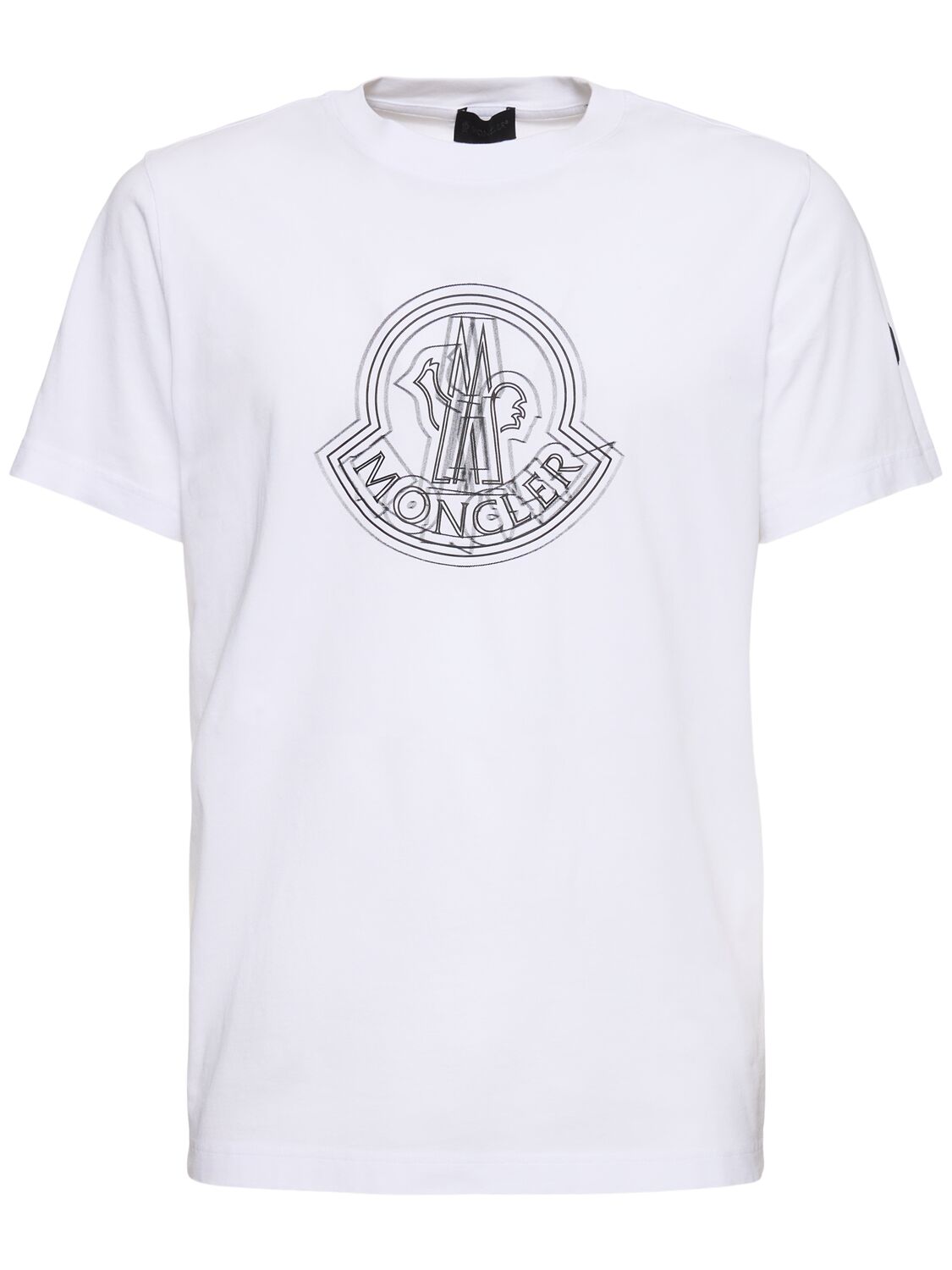 Hombre Logo Cotton T-shirt Blanco Óptico Xs - MONCLER - Modalova