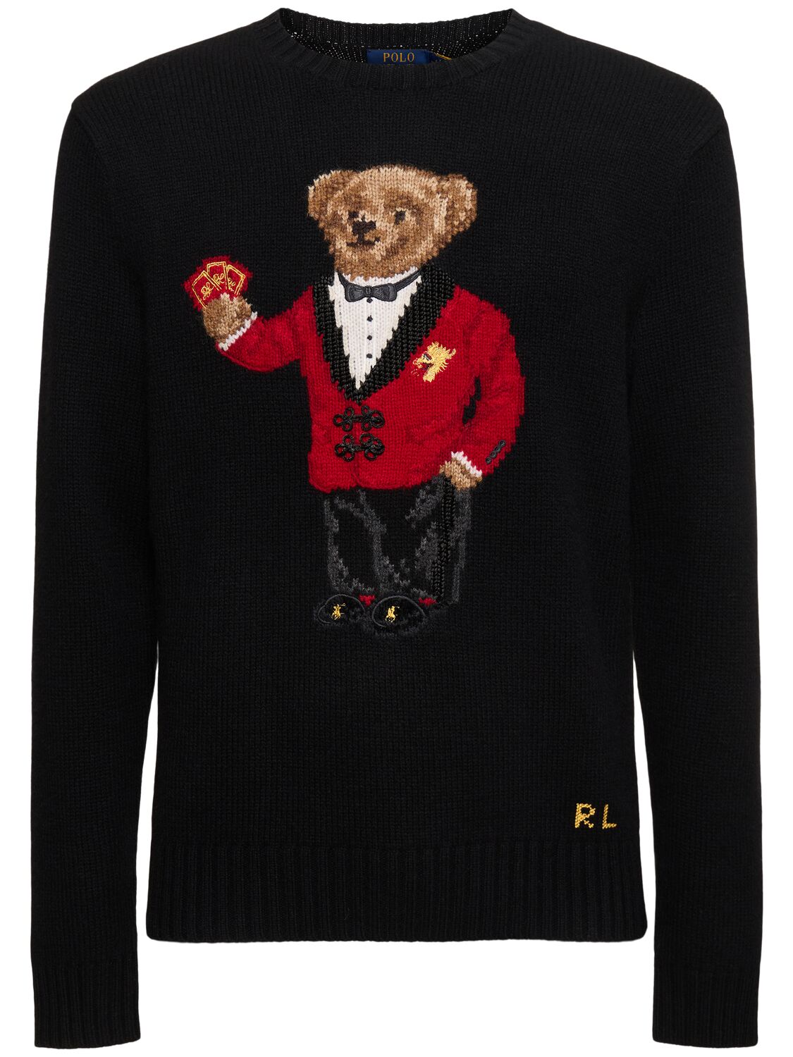 Wool Sweater W/ Bear - POLO RALPH LAUREN - Modalova