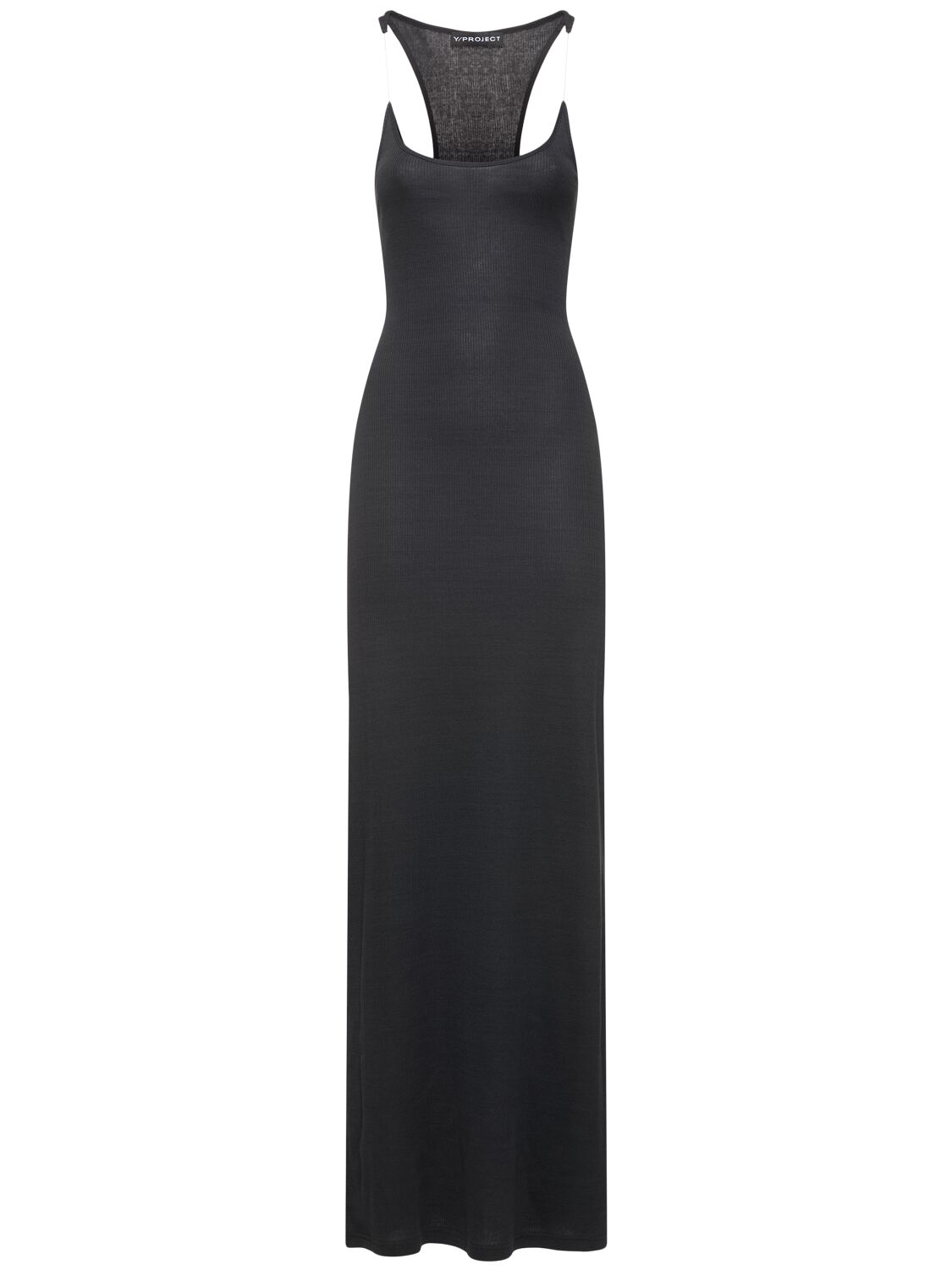Ribbed Knit Invisible Straps Long Dress - Y/PROJECT - Modalova